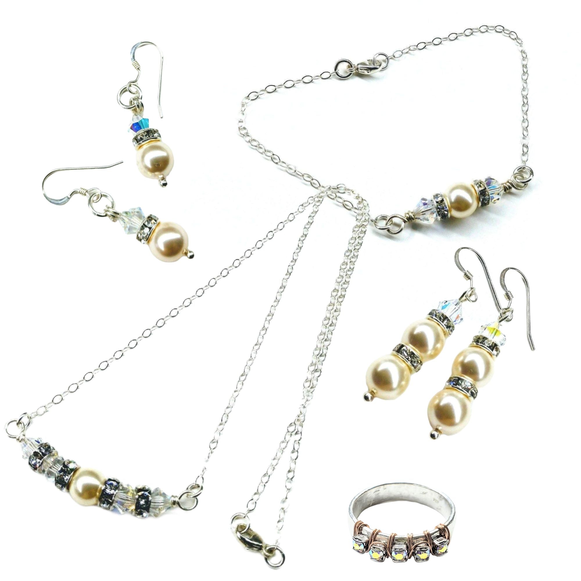 Alexa Pearl & Crystal Bracelet - Shop Wedding Jewelry