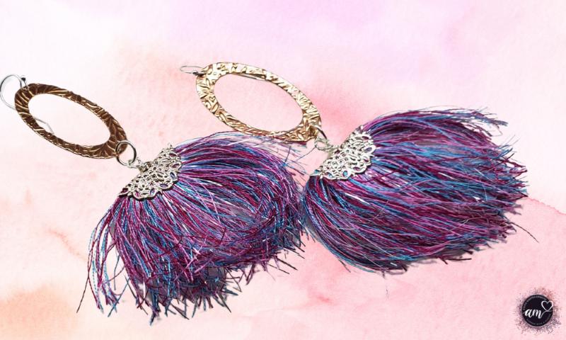Fan Tassel Earrings - Alexa Martha Designs