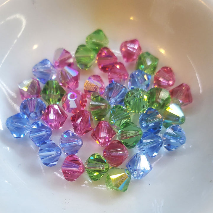 AMD1275-AMD1275-2-AMD1275-3-AMD1275-4 Super Sparkly Crystal Pillar Pendant in Green Blue And Rose with Optional Necklace - Necklace - Alexa Martha Designs   9251403202864