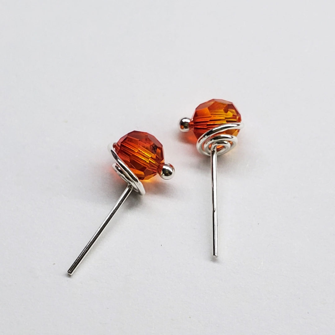 AMD1114-5-AMD1114-AMD1114-2-AMD1114-3-AMD1114-4 6mm Silver Spiral Crystal Stud Earrings - Earrings - Alexa Martha Designs   6759404732463