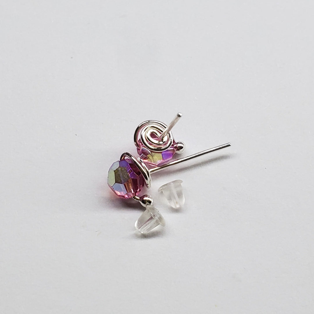 AMD1114-5-AMD1114-AMD1114-2-AMD1114-3-AMD1114-4 6mm Silver Spiral Crystal Stud Earrings - Earrings - Alexa Martha Designs   6759404732463
