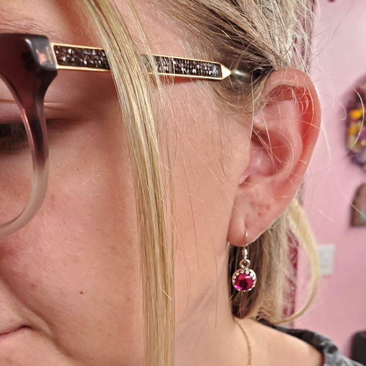 AMD1171-1-AMD1171-2-AMD1171-3 6mm Round 925 Silver Filigree Gemstone Dangle Earrings - Earrings - Alexa Martha Designs   9538390950192