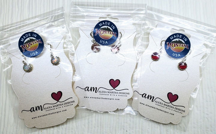 AMD1171-1-AMD1171-2-AMD1171-3 6mm Round 925 Silver Filigree Gemstone Dangle Earrings - Earrings - Alexa Martha Designs   9538390950192