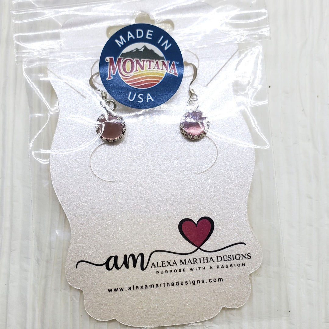 AMD1171-1-AMD1171-2-AMD1171-3 6mm Round 925 Silver Filigree Gemstone Dangle Earrings - Earrings - Alexa Martha Designs   9538390950192