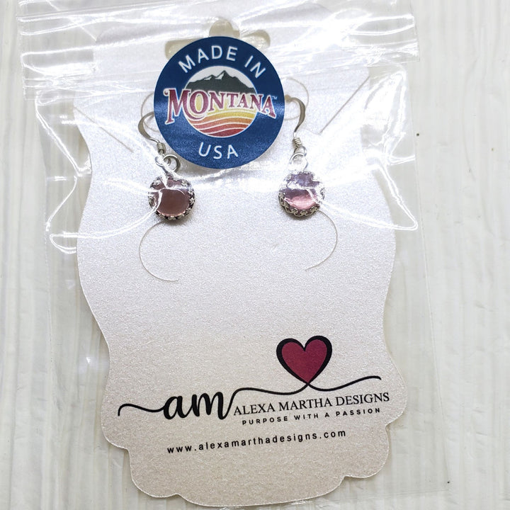 AMD1171-1-AMD1171-2-AMD1171-3 6mm Round 925 Silver Filigree Gemstone Dangle Earrings - Earrings - Alexa Martha Designs   9538390950192