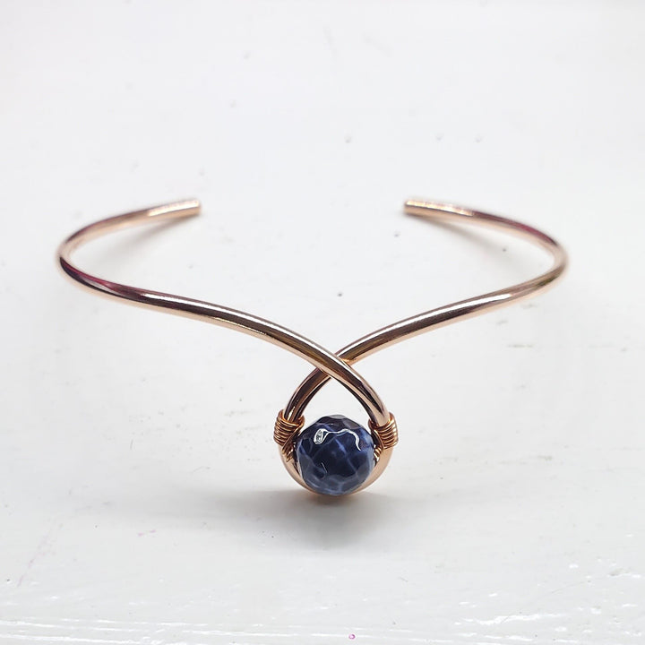 AMD1224-AMD1224-2-AMD1224-3 Handmade Copper Ribbon Child Abuse Awareness Teardrop Bangle - Bracelet - Alexa Martha Designs   4684957417519