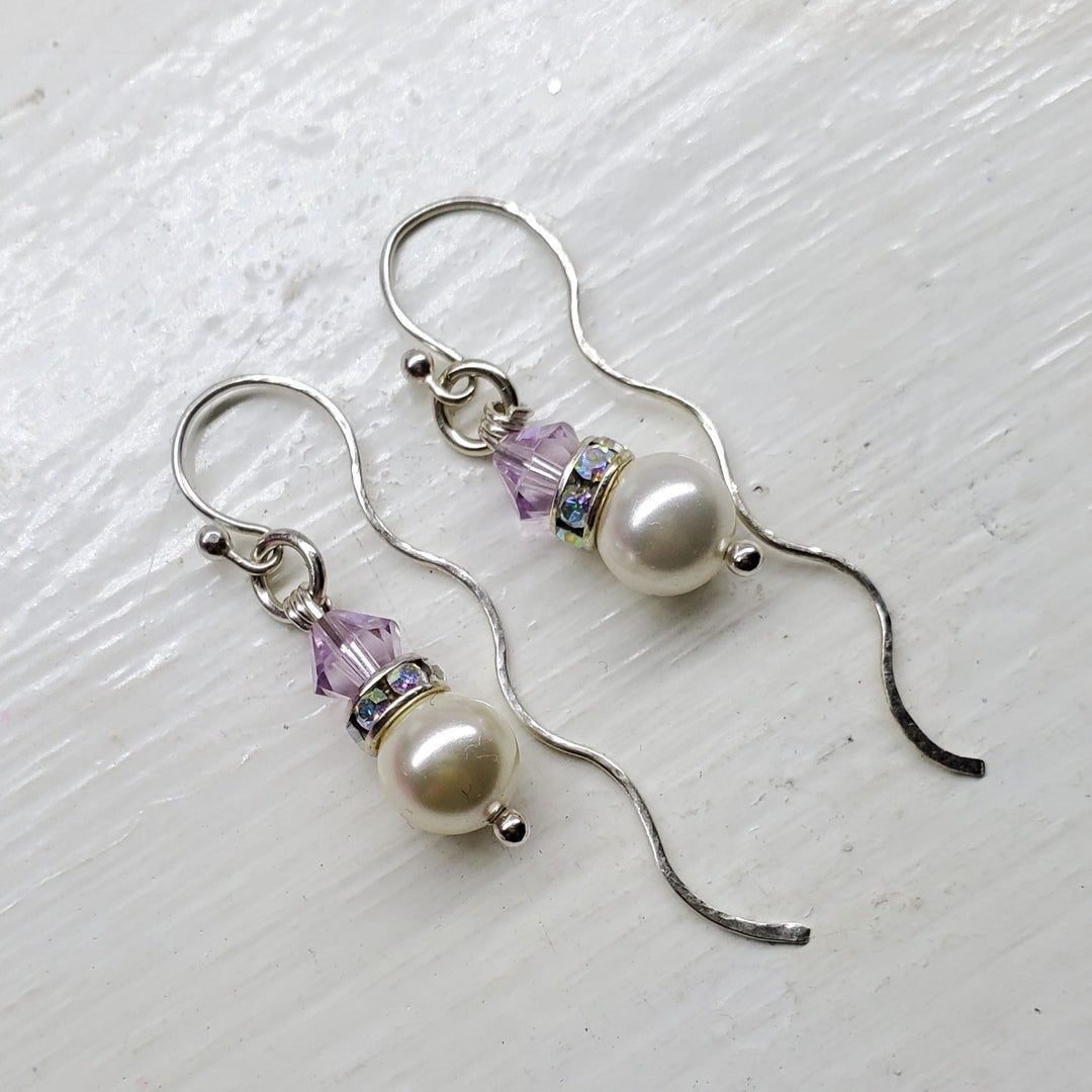 AMD1301-5-AMD1301-2-AMD1301-3-AMD1301-4-AMD1301 Ergonomic Crystal Pearl Wavy Ear Threaders - Earrings - Alexa Martha Designs   9641867051312