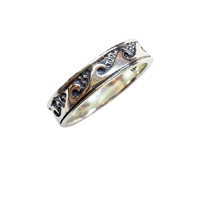 AMD1311-A-AMD1311-C-AMD1311-B Assorted Sterling Silver Pinky-Toe Band Rings and Sculpted Ocean Wave Rings - Ring - Alexa Martha Designs   9869990953264