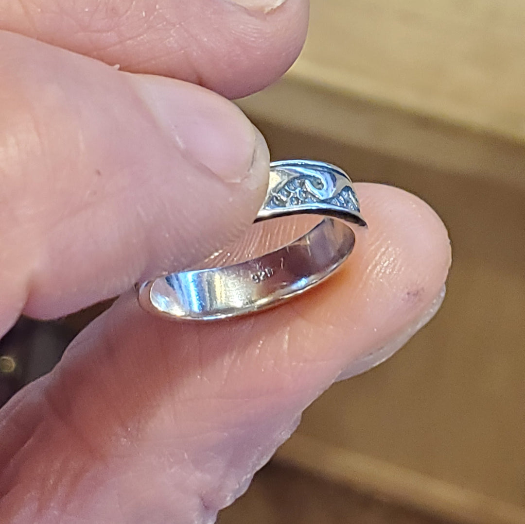 AMD1311-A-AMD1311-C-AMD1311-B Assorted Sterling Silver Pinky-Toe Band Rings and Sculpted Ocean Wave Rings - Ring - Alexa Martha Designs   9869990953264