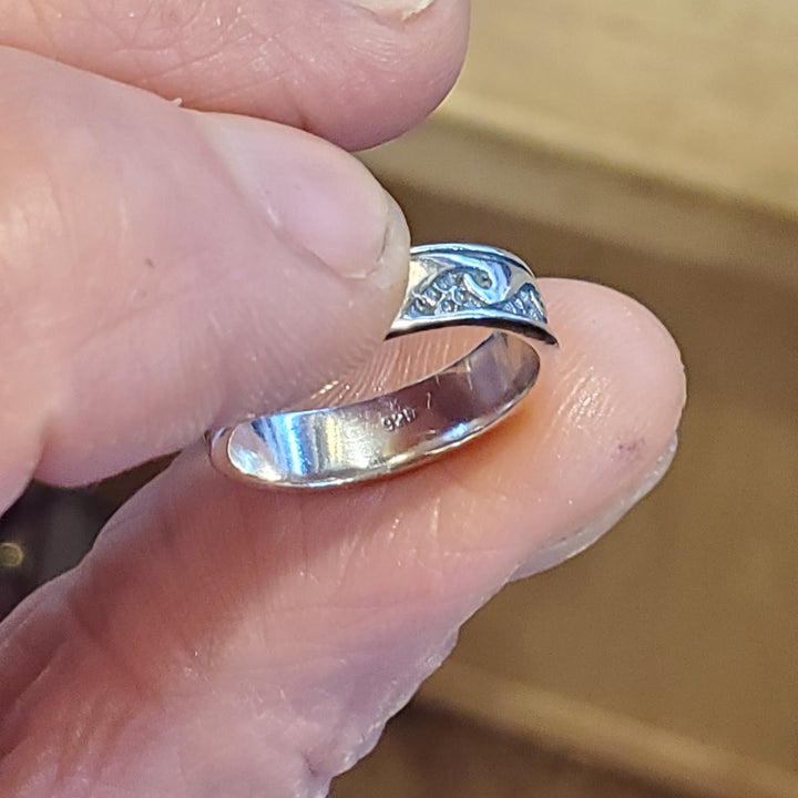 AMD1311-A-AMD1311-C-AMD1311-B Assorted Sterling Silver Pinky-Toe Band Rings and Sculpted Ocean Wave Rings - Ring - Alexa Martha Designs   9869990953264