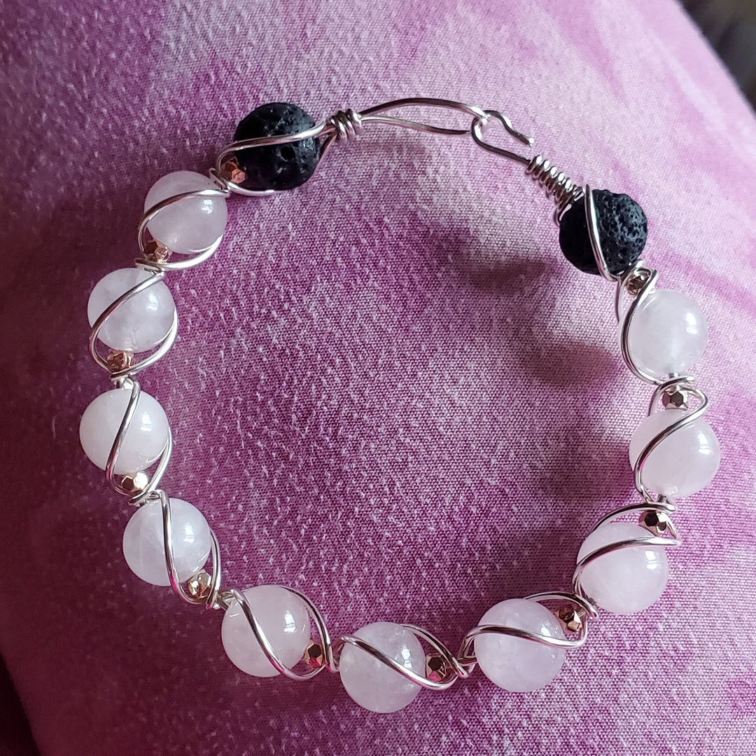 AMD1324-AMD1324-2-AMD1324-3-AMD1324-4-AMD1324-5 Sterling Silver Spiral Twist Wrap Gemstone Lava Rock Bangle Bracelet - Cuff Bracelet - Alexa Martha Designs   9942102868272