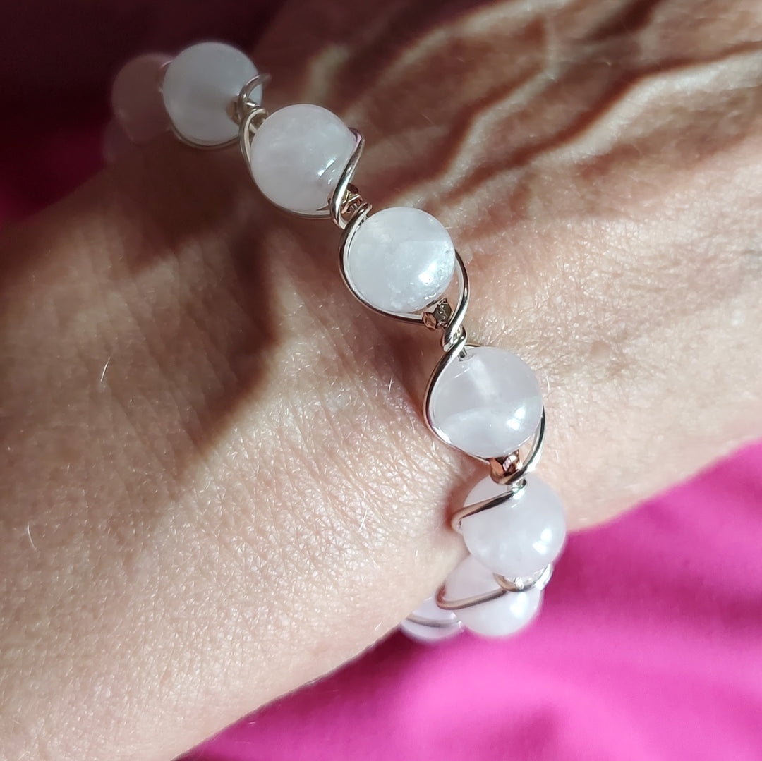 AMD1324-AMD1324-2-AMD1324-3-AMD1324-4-AMD1324-5 Sterling Silver Spiral Twist Wrap Gemstone Lava Rock Bangle Bracelet - Cuff Bracelet - Alexa Martha Designs   9942102868272
