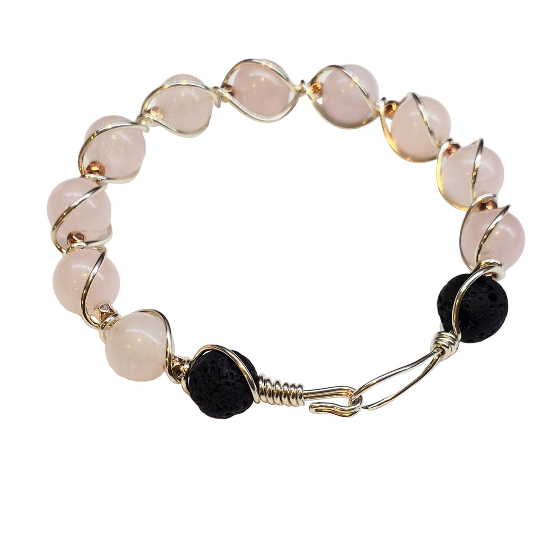 AMD1324-AMD1324-2-AMD1324-3-AMD1324-4-AMD1324-5 Sterling Silver Spiral Twist Wrap Gemstone Lava Rock Bangle Bracelet - Cuff Bracelet - Alexa Martha Designs   9942102868272