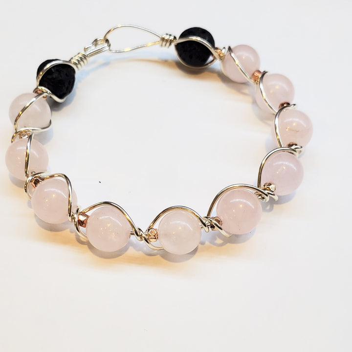AMD1324-AMD1324-2-AMD1324-3-AMD1324-4-AMD1324-5 Sterling Silver Spiral Twist Wrap Gemstone Lava Rock Bangle Bracelet - Cuff Bracelet - Alexa Martha Designs   9942102868272
