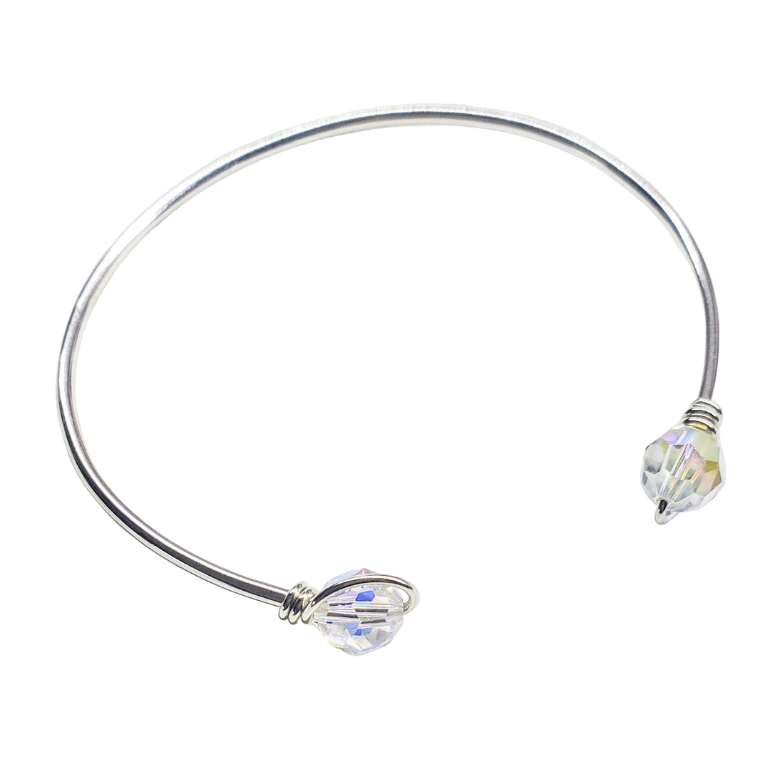 --AMD1331-AMD1331-2-AMD1331-3 Handmade Silver Wire Wrapped Bead Ball End Cuff Bangles - Bracelet - Alexa Martha Designs   9742356087088