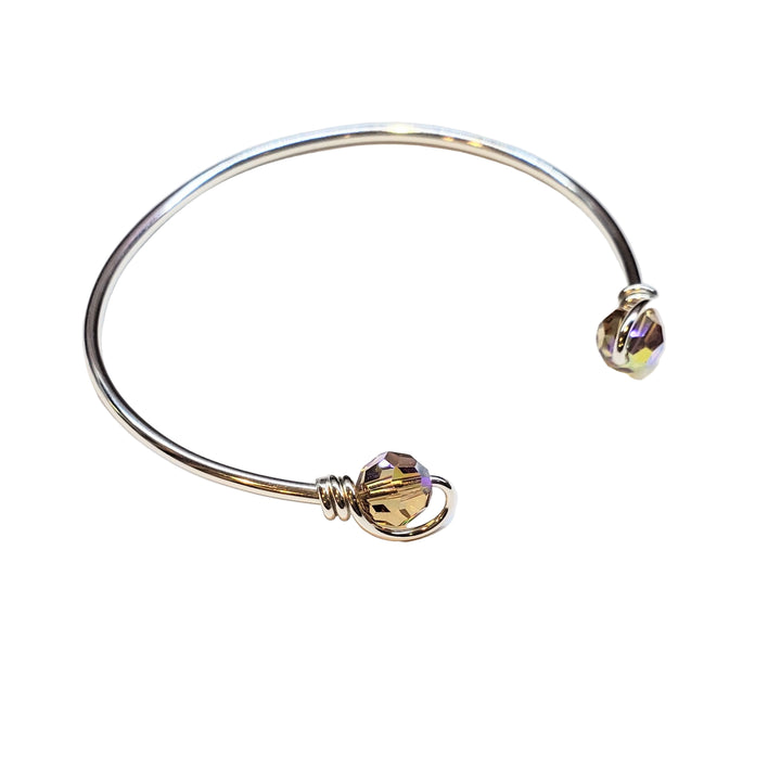 --AMD1331-AMD1331-2-AMD1331-3 Handmade Silver Wire Wrapped Bead Ball End Cuff Bangles - Bracelet - Alexa Martha Designs   9742356087088