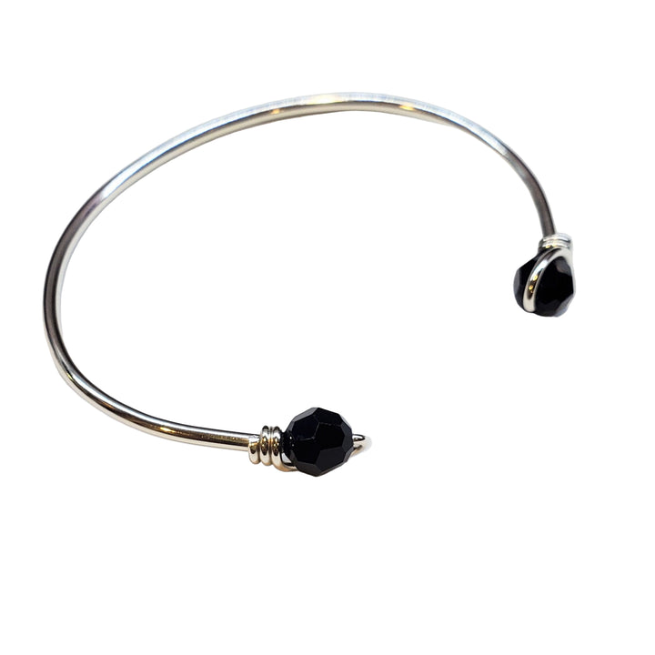 --AMD1331-AMD1331-2-AMD1331-3 Handmade Silver Wire Wrapped Bead Ball End Cuff Bangles - Bracelet - Alexa Martha Designs   9742356087088