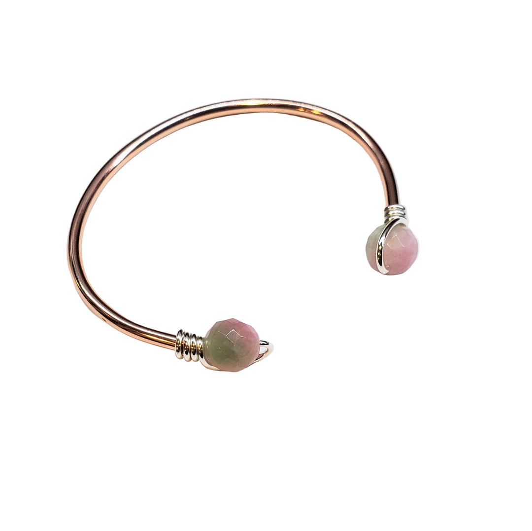 --AMD1331-AMD1331-2-AMD1331-3 Handmade Silver Wire Wrapped Bead Ball End Cuff Bangles - Bracelet - Alexa Martha Designs   9742356087088