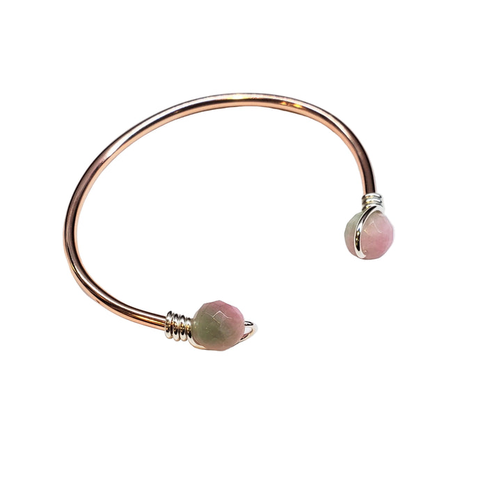 --AMD1331-AMD1331-2-AMD1331-3 Handmade Silver Wire Wrapped Bead Ball End Cuff Bangles - Bracelet - Alexa Martha Designs   9742356087088