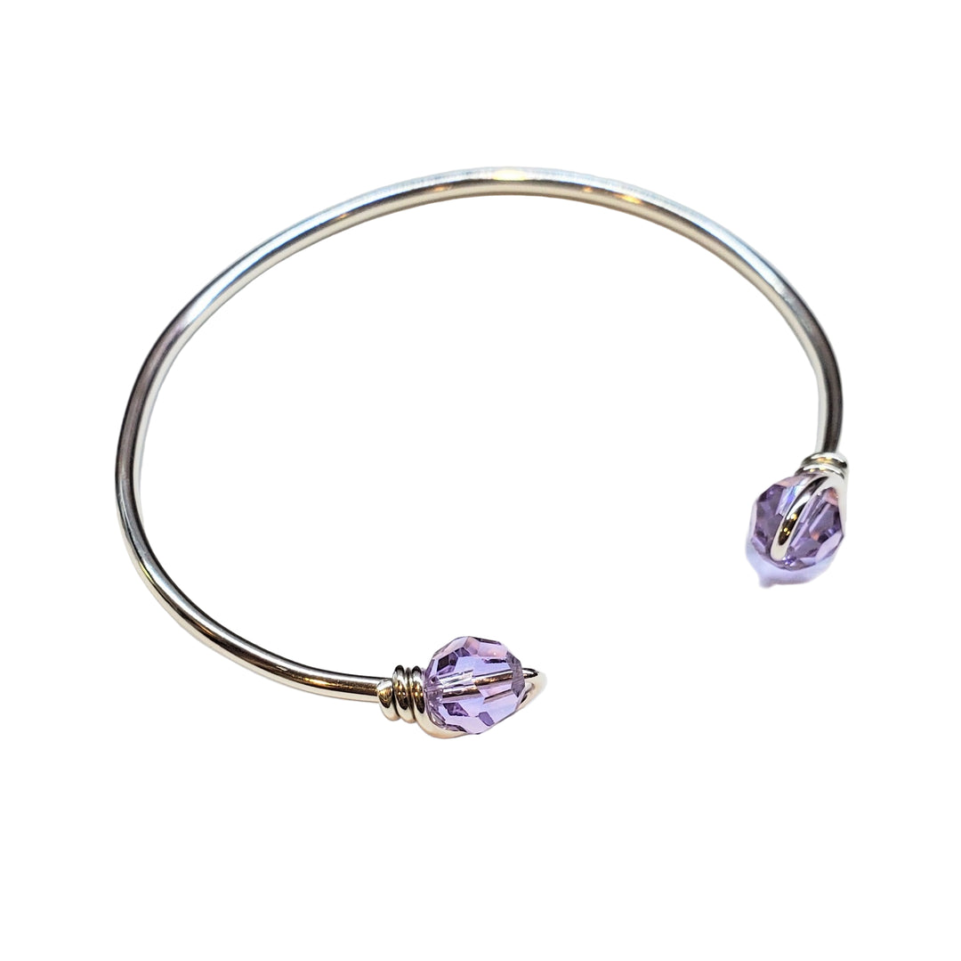 --AMD1331-AMD1331-2-AMD1331-3 Handmade Silver Wire Wrapped Bead Ball End Cuff Bangles - Bracelet - Alexa Martha Designs   9742356087088