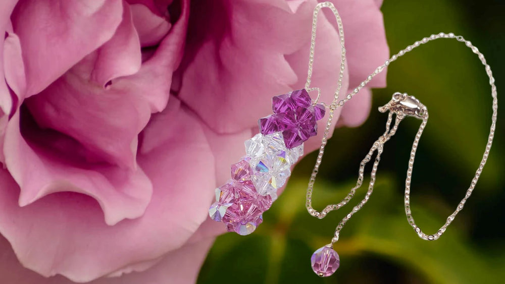 AMD1274 14 K Rose Gold Fill Super Sparkly Mom Crystal Pillar Pendant Necklace - Necklace - Alexa Martha Designs   9215803916592