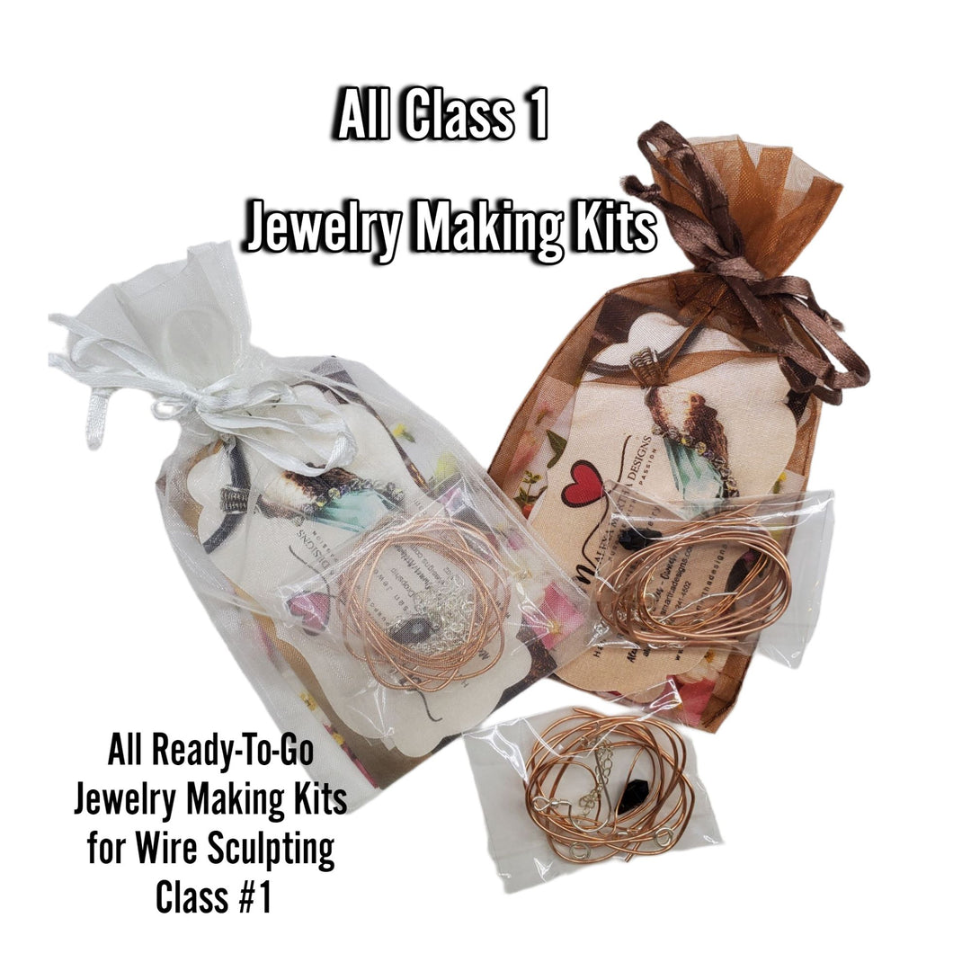 WSCK1E-WSCK1N-WSC1NE1-WSCK1NE3 All Ready-To-Go Jewelry Making Kits for Wire Sculpting Class #1 - Jewelry Supply - Alexa Martha Designs   8549047271728