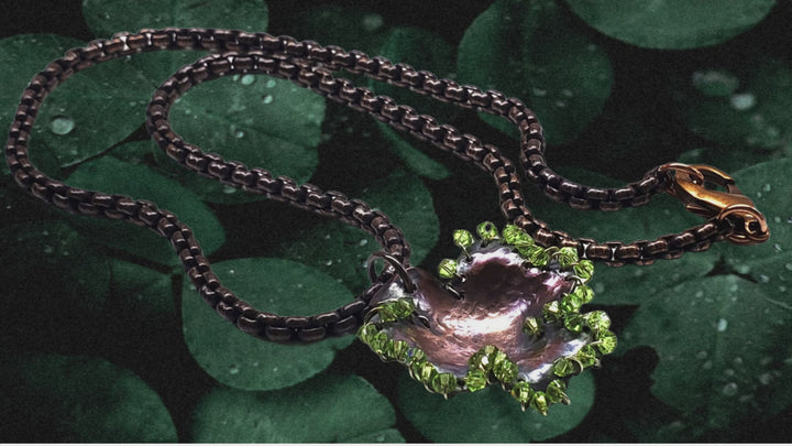 Copper Sculpted Shamrock Necklace - Only One