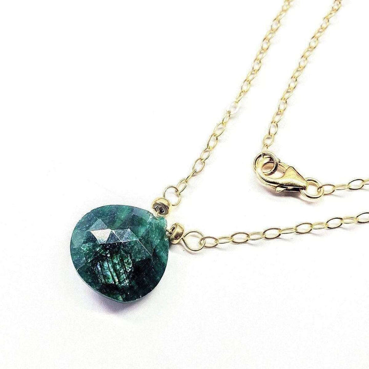 AMD1130-AMD1130-2-AMD1130-3 14 KT Gold Filled Emerald Pear Drop Necklace - Necklace - Alexa Martha Designs   10878291716