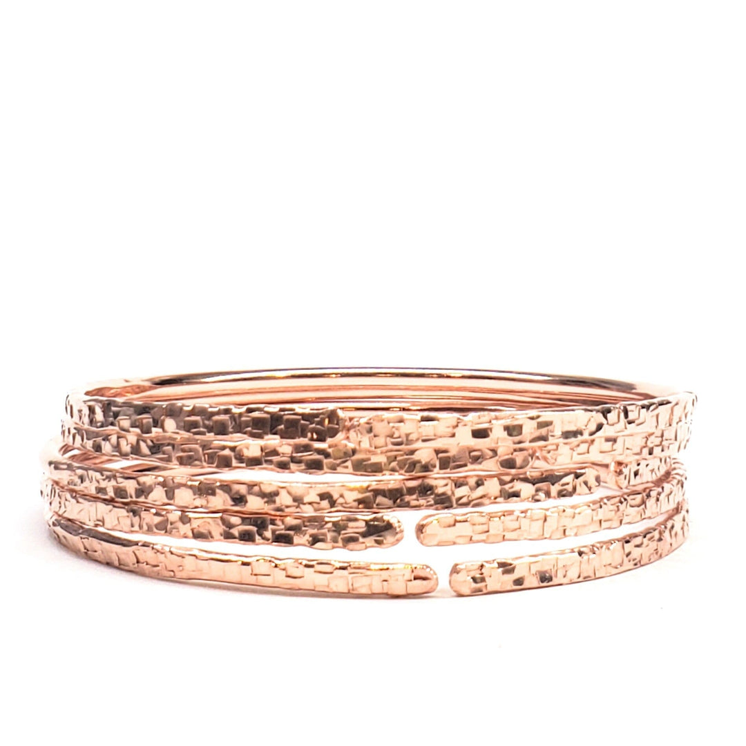 AMD1154-1XS-AMD1154-1S-AMD1154-1M-AMD1154-1L-AMD1154-2XS Brides Mag Featured Textured Copper Anniversary Bangle in 4 Sizes - Bracelet - Alexa Martha Designs   1516924484