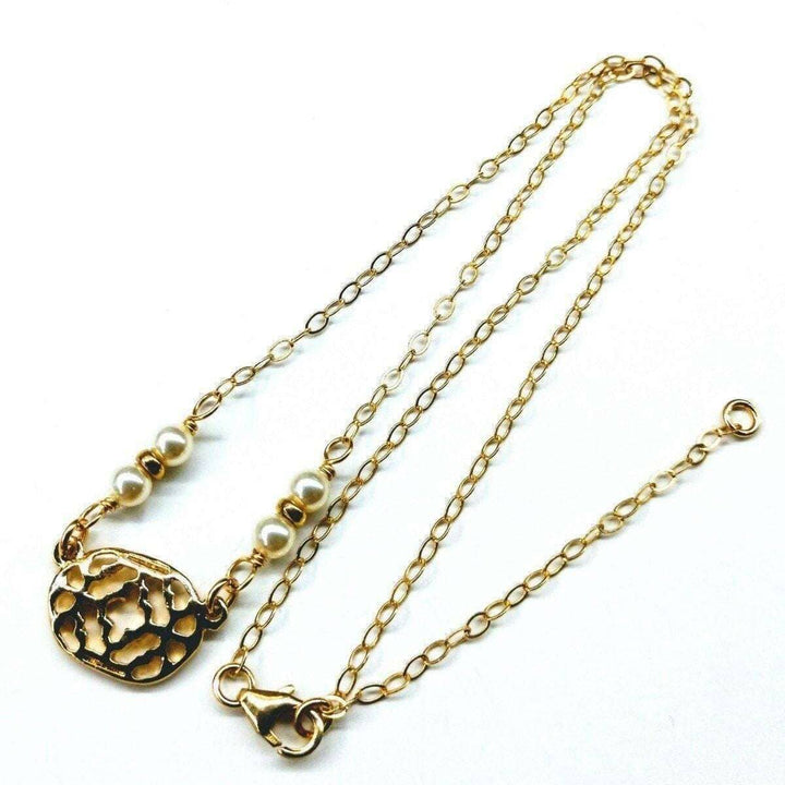 AMD1113 As Seen on Molly Ringwald 14 K Gold Filled Filigree Pearl Choker Necklace - Necklaces - Alexa Martha Designs   10236886020