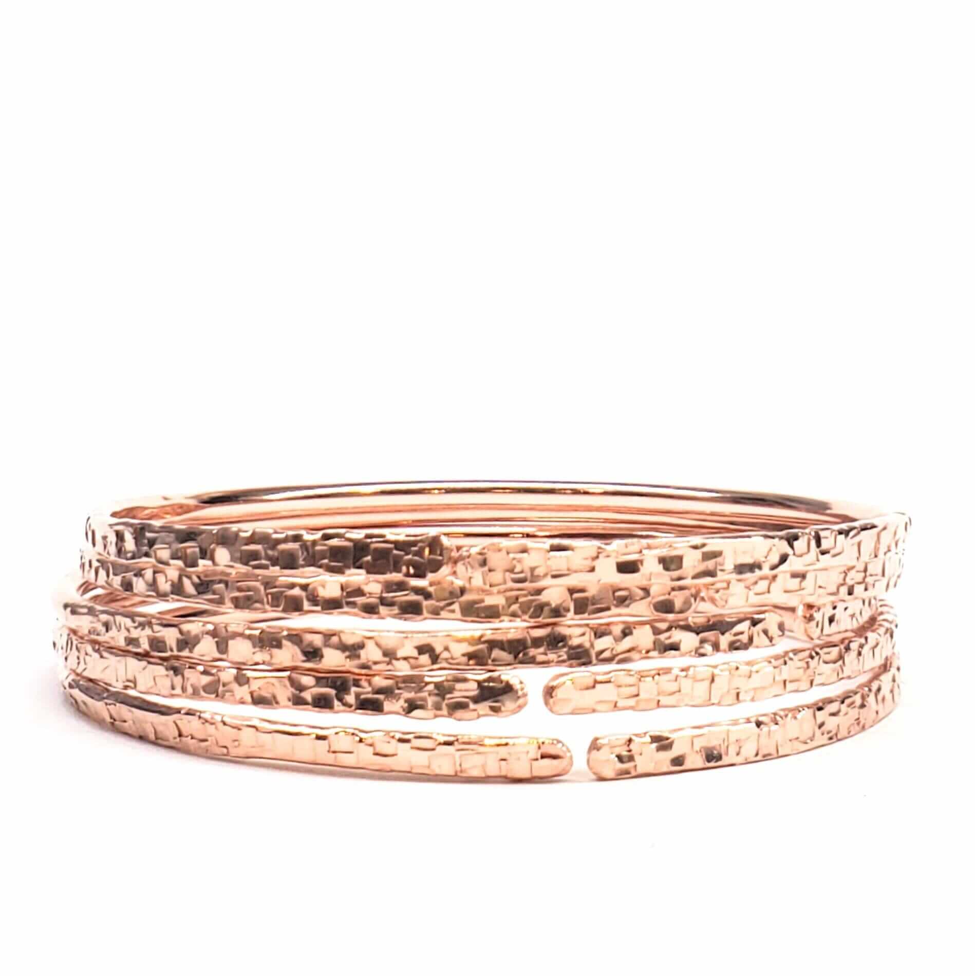 Textured Copper Anniversary Bangle - 4 Sizes