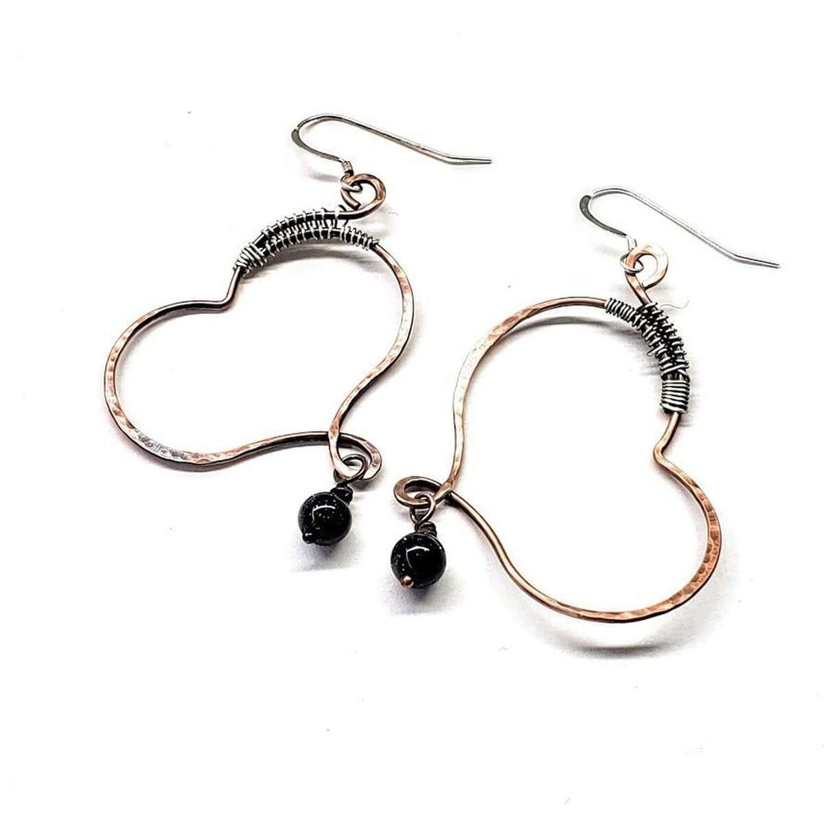 AMD1080 Copper Butterfly Wing Child Abuse Survivor Earrings - Earrings - Alexa Martha Designs 4702557798447