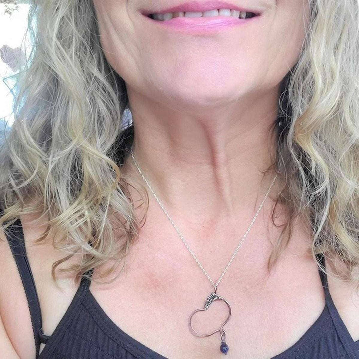 AMD1070-AMD1070-2 Copper Butterfly Wing Child Abuse Survivor Necklace - Necklace - Alexa Martha Designs   4704502775855