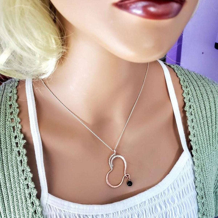 AMD1070-AMD1070-2 Copper Butterfly Wing Child Abuse Survivor Necklace - Necklace - Alexa Martha Designs   4704502775855