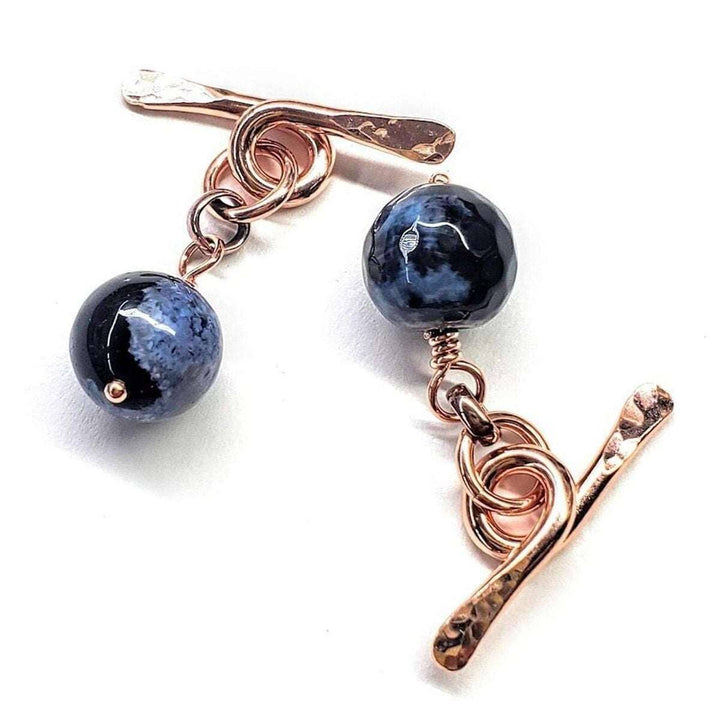 AMD1227 Copper Child Abuse Prevention Awareness Chain Cufflinks - Cufflinks - Alexa Martha Designs   4696447877167