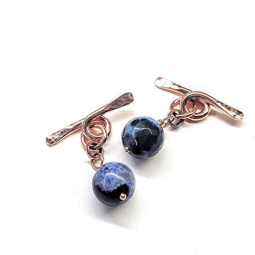 AMD1227 Copper Child Abuse Prevention Awareness Chain Cufflinks - Cufflinks - Alexa Martha Designs   4696447877167
