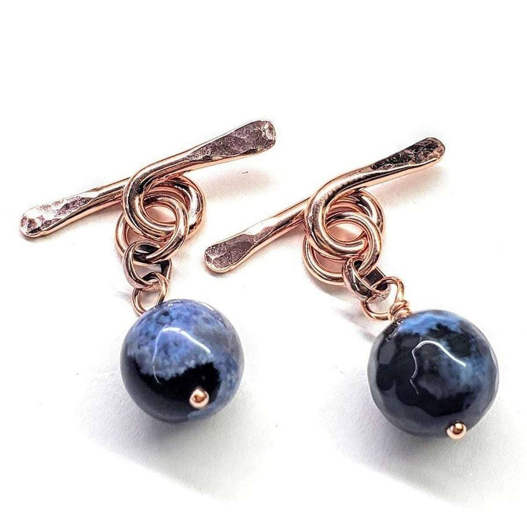 AMD1227 Copper Child Abuse Prevention Awareness Chain Cufflinks - Cufflinks - Alexa Martha Designs   4696447877167