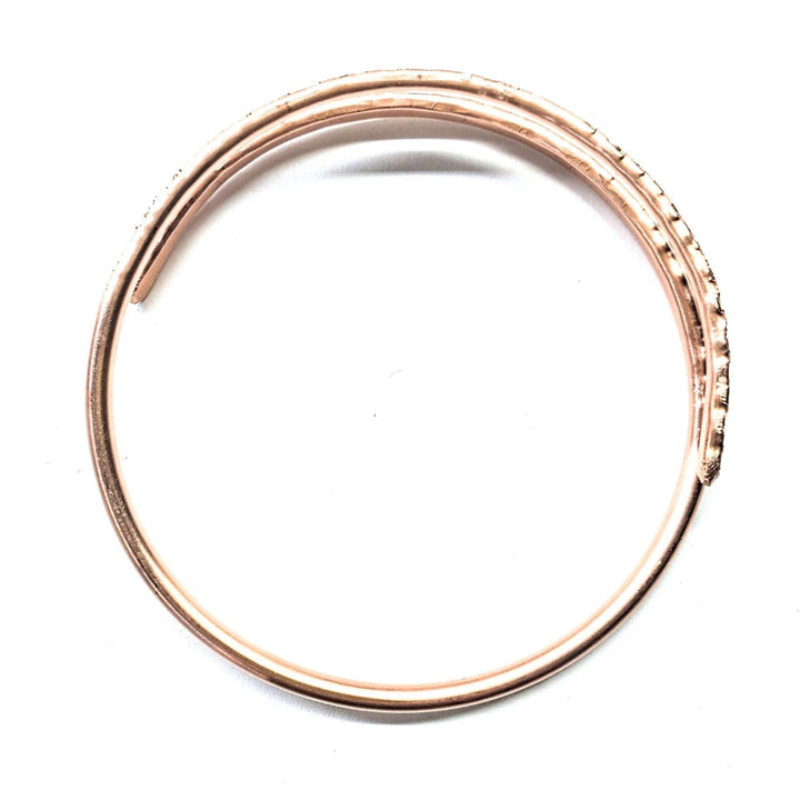 AMD1236 Full Overlap Copper Bangle - Bracelet - Alexa Martha Designs   7021318668335