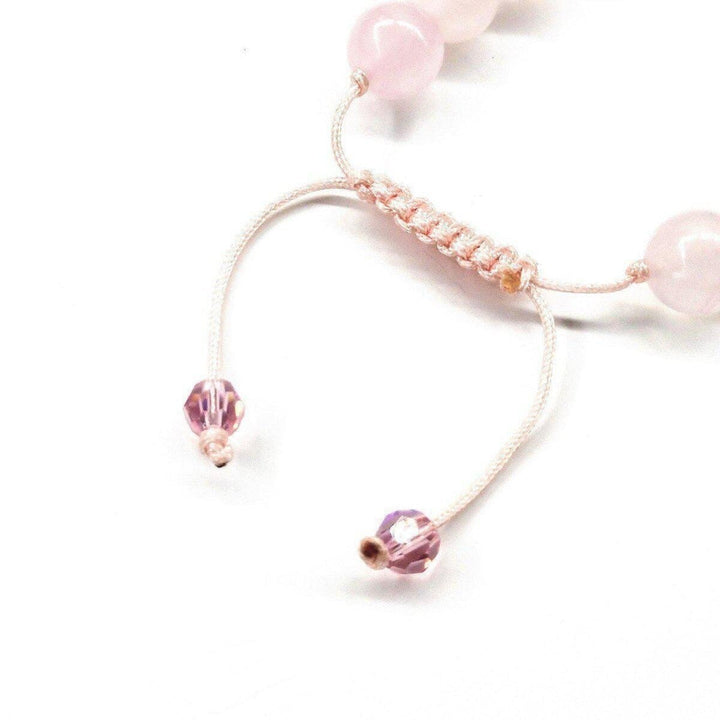 AMD1019 Glamorous Adjustable Rose Quartz Gemstone Crystal Lava Rock Bracelet - Bracelet - Alexa Martha Designs   1077049196591