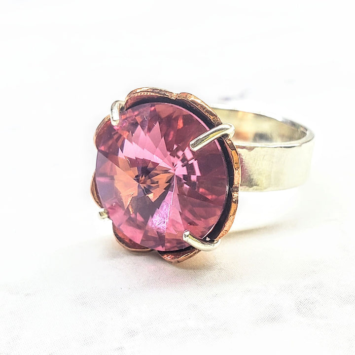 AMD1240-AMD1240-2-AMD1240-3-AMD1240-4 Glamorous Princess Warrior Crystal Heart Blossom Ring - Limited Edition of 7 - Ring - Alexa Martha Designs   8064911409456