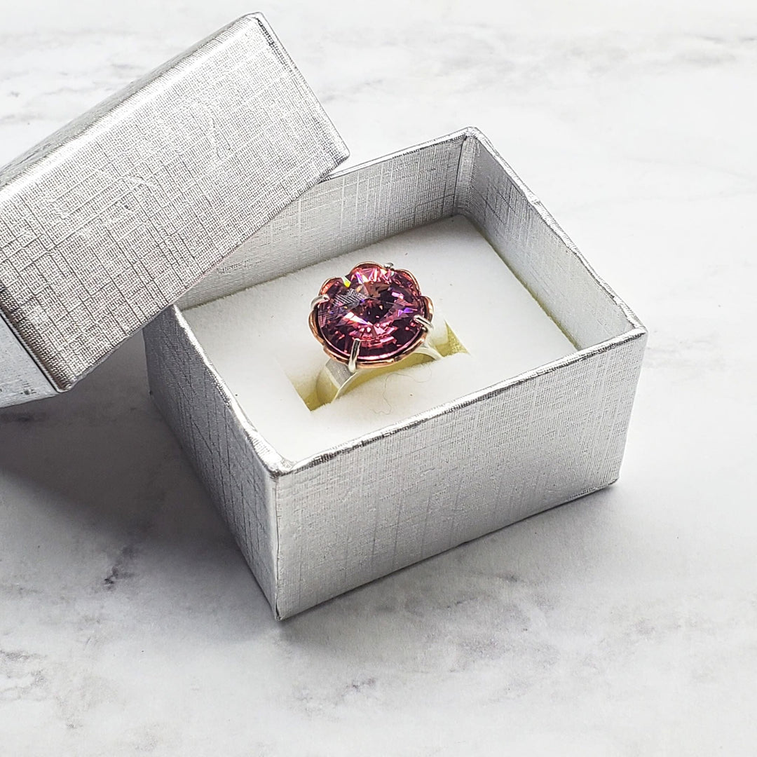 AMD1240-AMD1240-2-AMD1240-3-AMD1240-4 Glamorous Princess Warrior Crystal Heart Blossom Ring - Limited Edition of 7 - Ring - Alexa Martha Designs   8064911409456