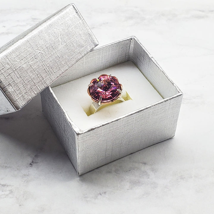 AMD1240-AMD1240-2-AMD1240-3-AMD1240-4 Glamorous Princess Warrior Crystal Heart Blossom Ring - Limited Edition of 7 - Ring - Alexa Martha Designs   8064911409456