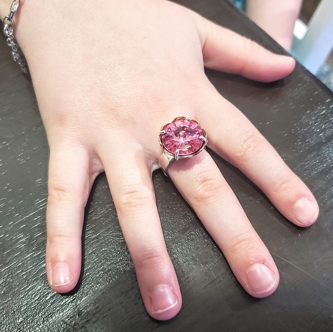AMD1240-AMD1240-2-AMD1240-3-AMD1240-4 Glamorous Princess Warrior Crystal Heart Blossom Ring - Limited Edition of 7 - Ring - Alexa Martha Designs   8064911409456