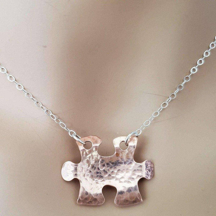 AMD1087-AMD1087-2 Handmade Hammered Copper Puzzle Piece Necklace - Necklace - Alexa Martha Designs   1174051946543