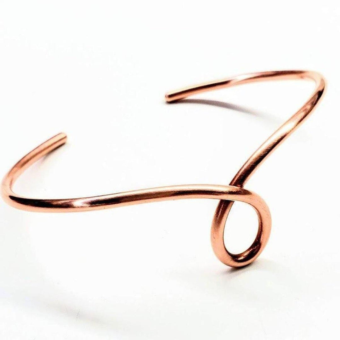 AMD1189 Handmade Sculpted Copper Teardrop Bangle - Bracelet - Alexa Martha Designs   4353566867503