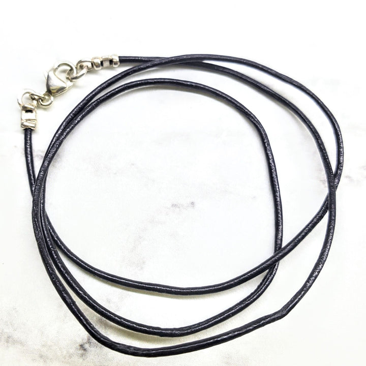 AMD1237-AMD1237-2-AMD1237-3-AMD1237-4-AMD1237-5 Handmade Various Lengths Single Smooth Black Leather Necklaces - Necklace - Alexa Martha Designs   8029050405168