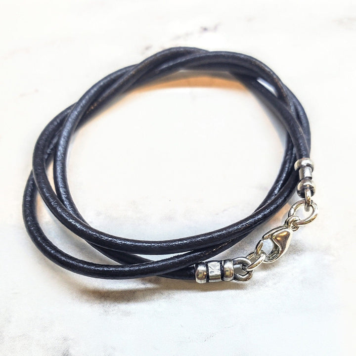 AMD1237-AMD1237-2-AMD1237-3-AMD1237-4-AMD1237-5 Handmade Various Lengths Single Smooth Black Leather Necklaces - Necklace - Alexa Martha Designs   8029050405168