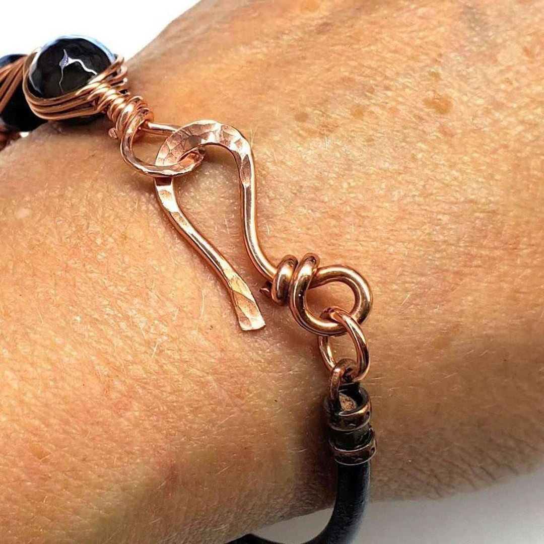 AMD1230-AMD1230-2 Herringbone Wire Wrap Child Abuse Prevention Half Cuff Ribbon Bracelet - Bracelet - Alexa Martha Designs   4696485855279
