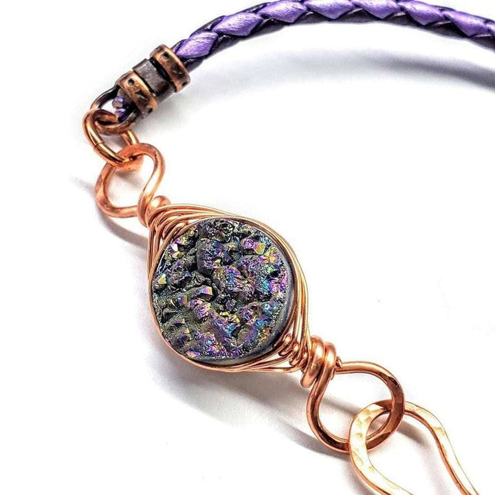AMD1222-AMD1222-2-AMD1222-3-AMD1222-4-AMD1222-5 Herringbone Wire Wrapped Rainbow Druzy Bracelet - Bracelet - Alexa Martha Designs   4672248447023