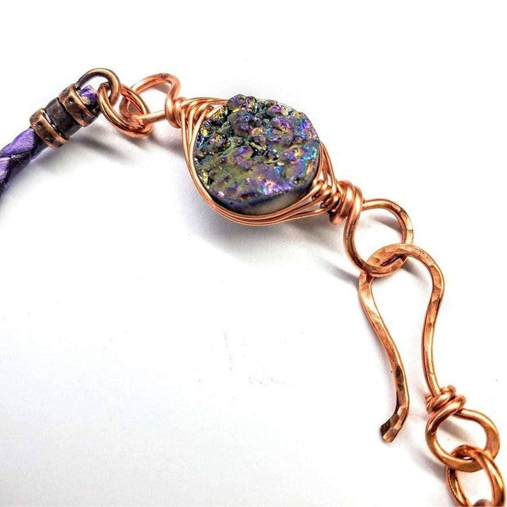 AMD1222-AMD1222-2-AMD1222-3-AMD1222-4-AMD1222-5 Herringbone Wire Wrapped Rainbow Druzy Bracelet - Bracelet - Alexa Martha Designs   4672248447023